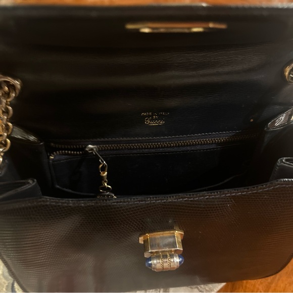 Collectable Vintage Lizard Skin Gucci Shoulder Bag - Picture 6 of 16